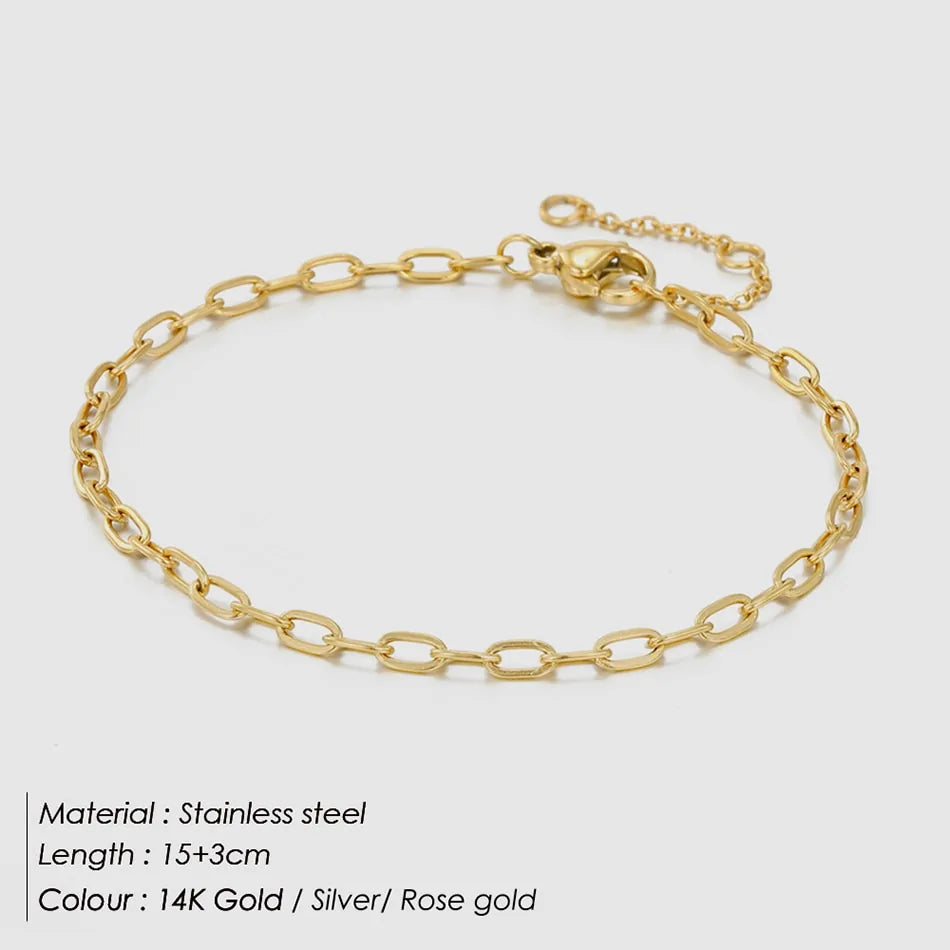 Women's Stainless Steel Curb Cuban Link Bracelet