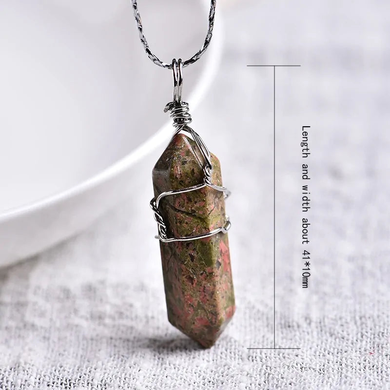 Natural Amethyst Crystal Point Pendant