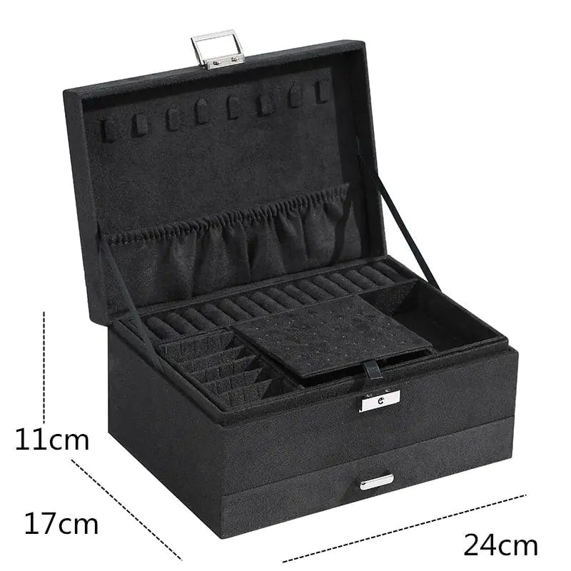 Velvet Jewelry Organizer Box