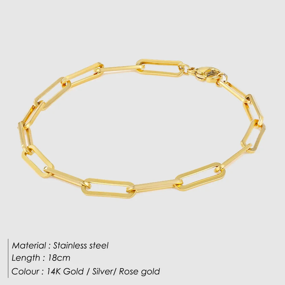 Women's Stainless Steel Curb Cuban Link Bracelet