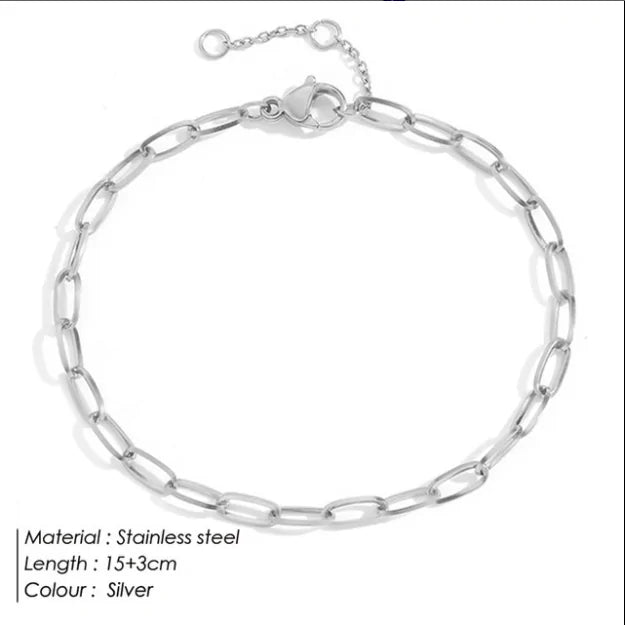 Women's Stainless Steel Curb Cuban Link Bracelet